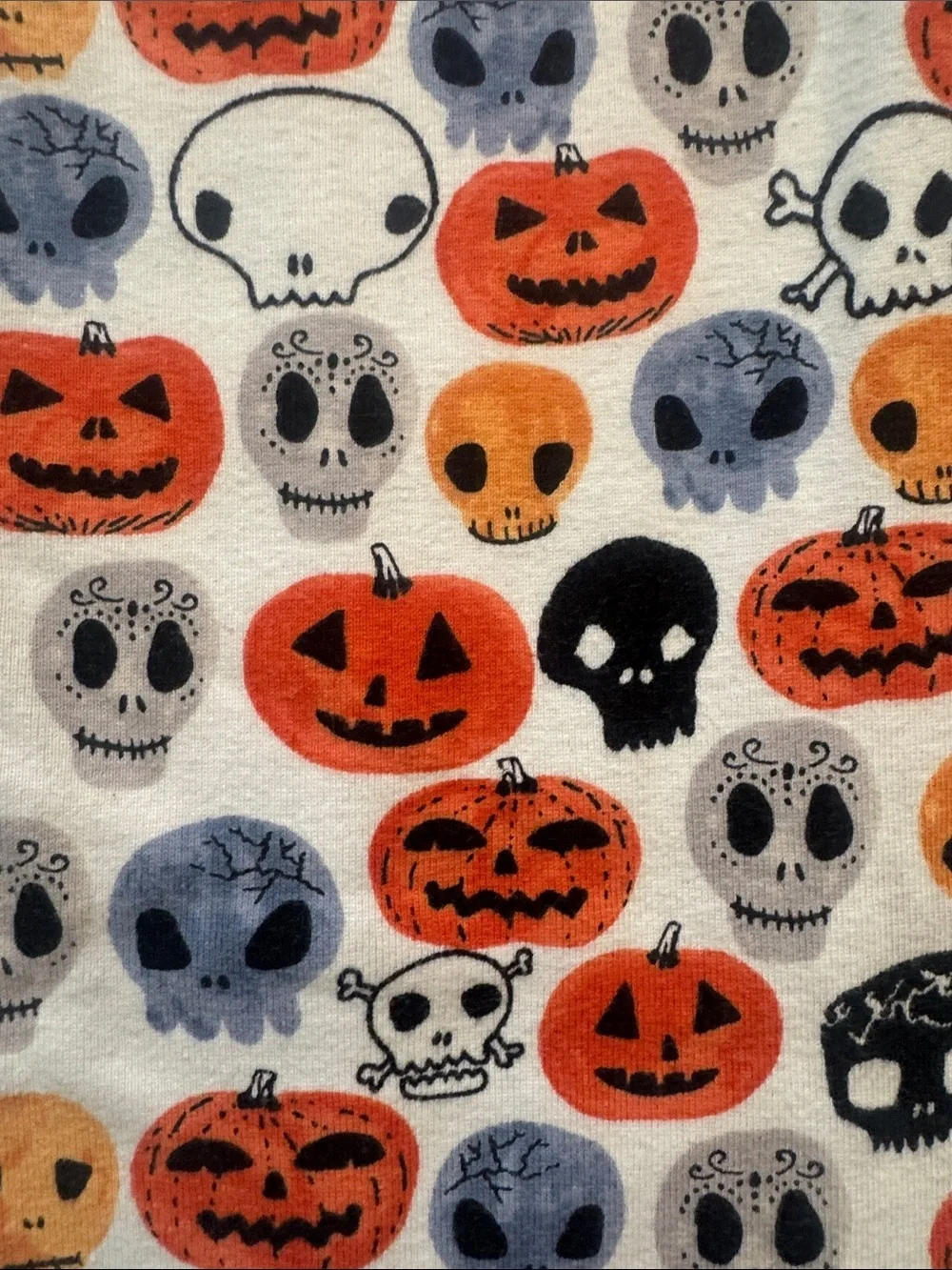 Gymboree Kids Halloween Pumpkin Print Pajama Set - Orange/Black/Gray. Size 12